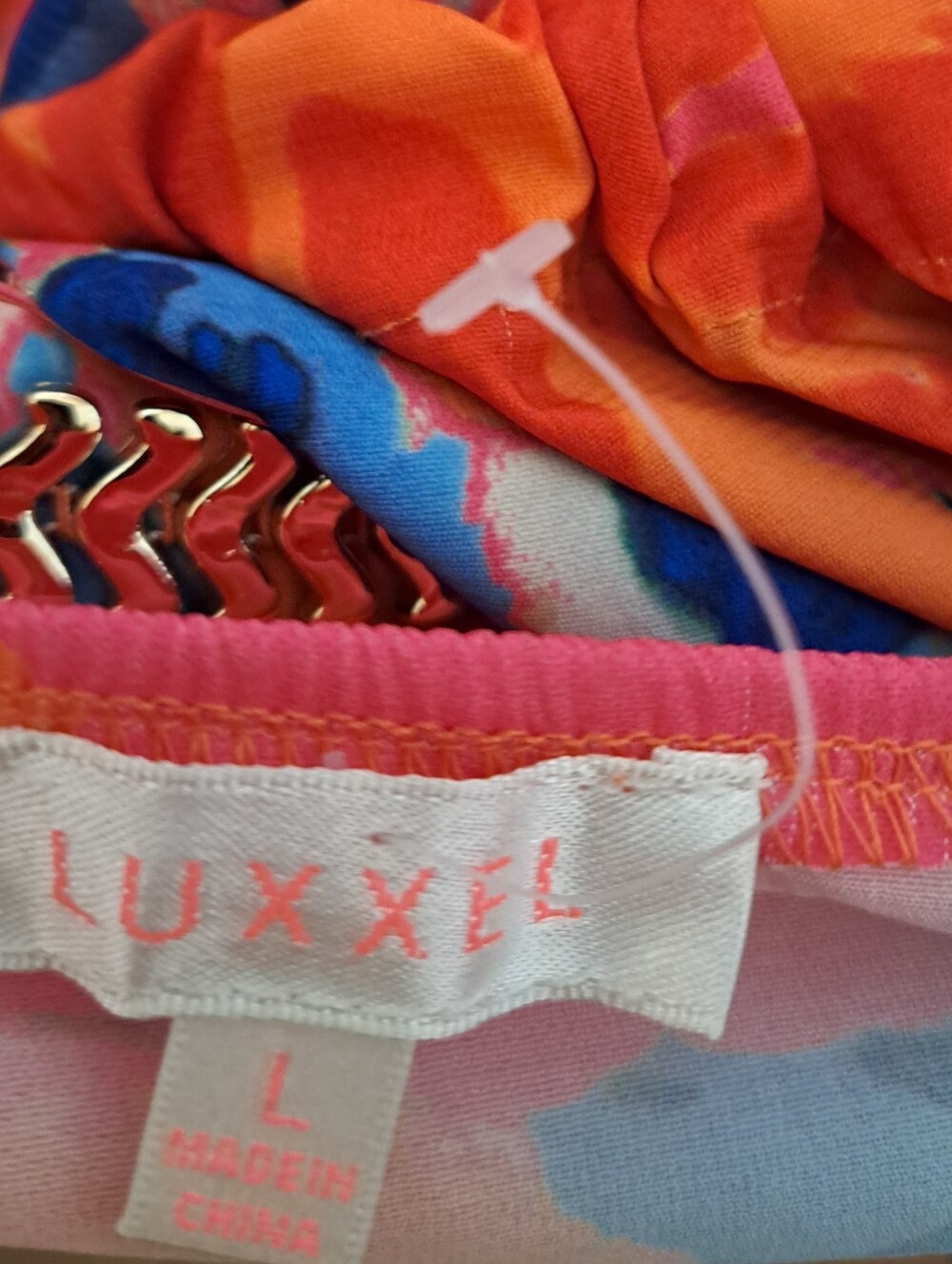 Luxxel Pink & Orange Floral Halter Maxi Dress - Picture 2 of 12